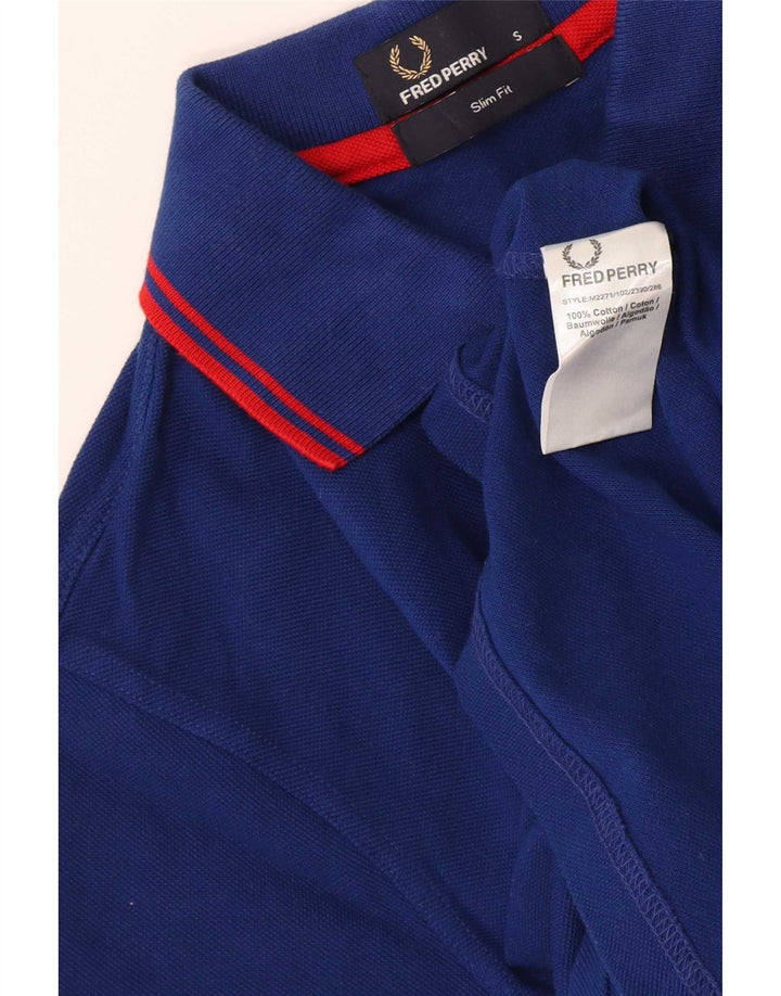 Fred Perry Polo Slim Fit Homme Petit Bleu Marine Coton