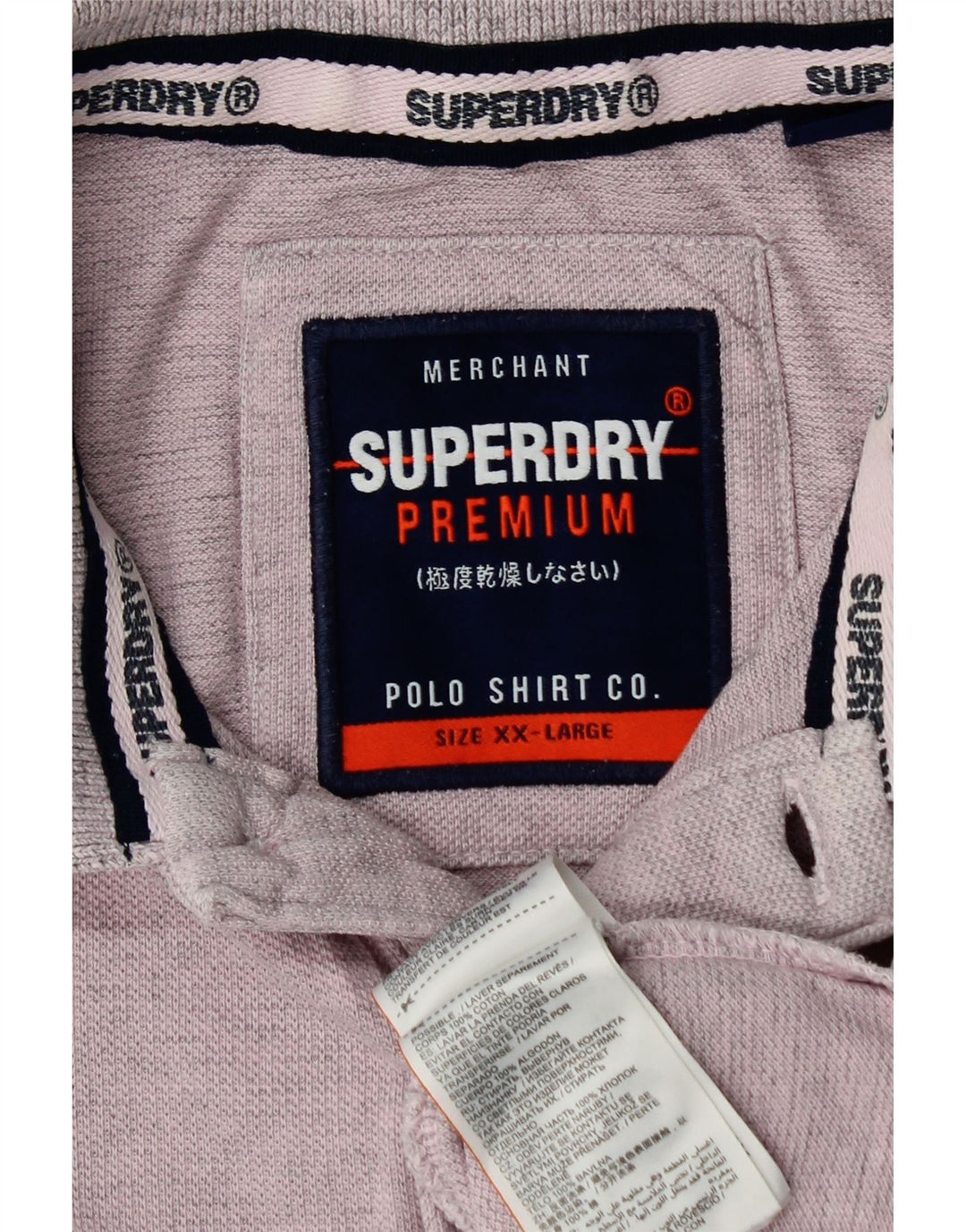 SUPERDRY Polo Homme 2XL Violet Coton