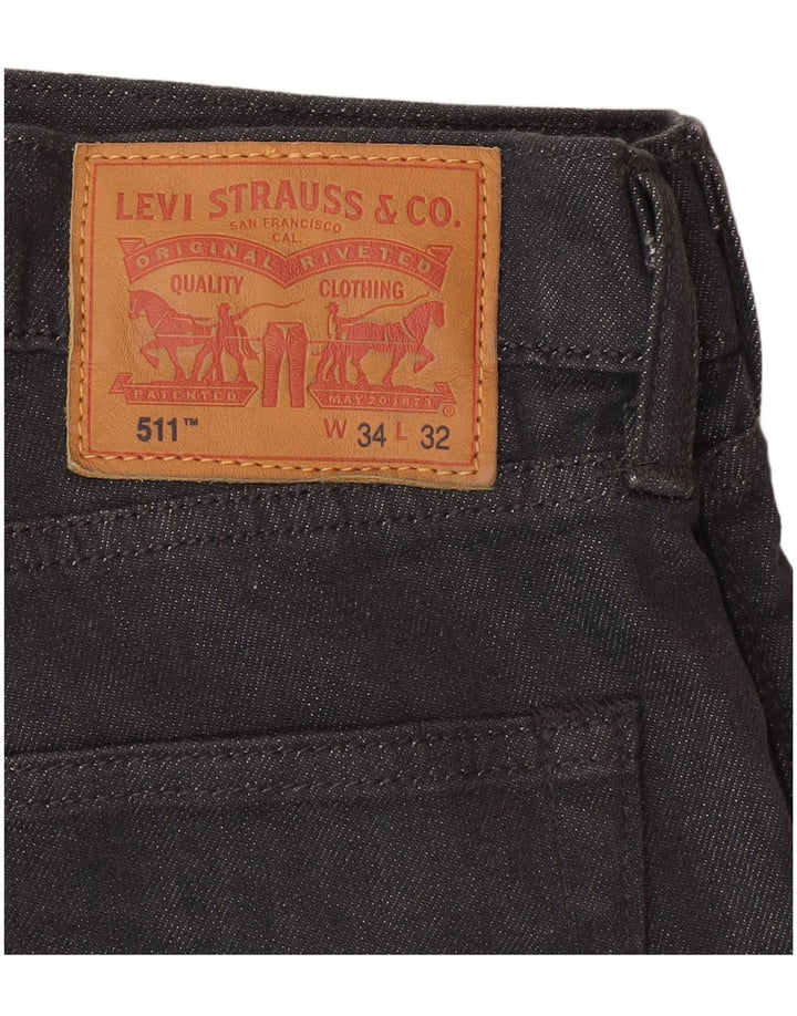 Levi's Jean Slim 511 Homme W34 L32 Gris Coton