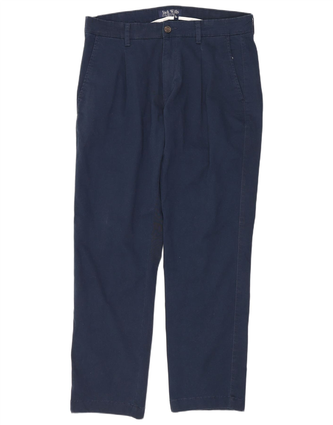 JACK WILLS Pantalon Chino Pegged Homme W32 L29 Bleu Marine Coton