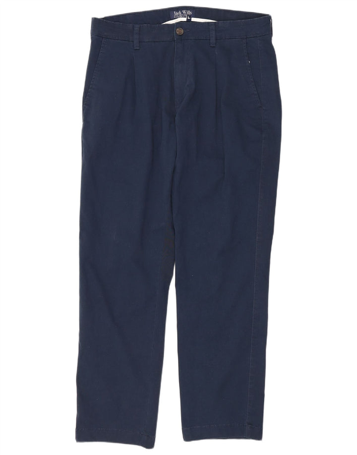 JACK WILLS Pantalon Chino Pegged Homme W32 L29 Bleu Marine Coton