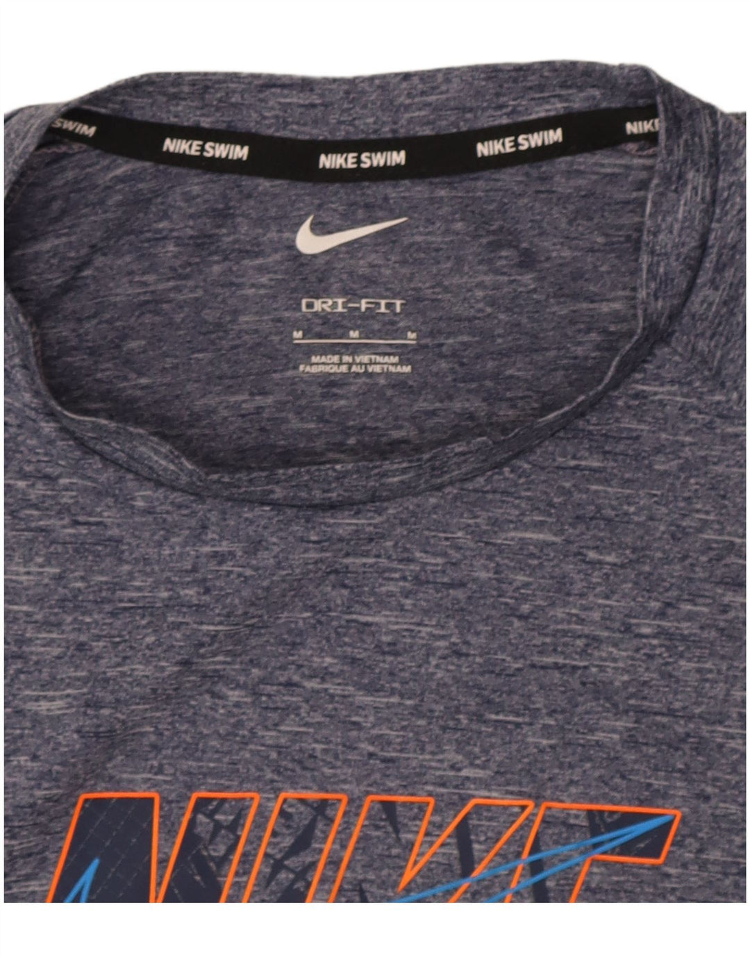 Nike Hommes Dri Fit Graphic T-Shirt Top Bleu Marine Moucheté
