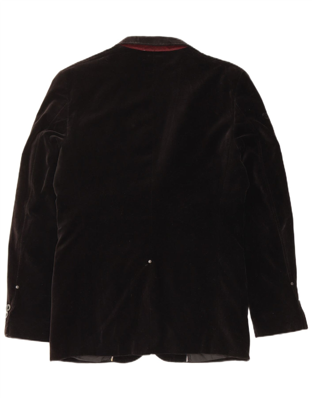JACK & JONES Veste blazer en velours à 2 boutons pour homme UK 36 Petit coton noir