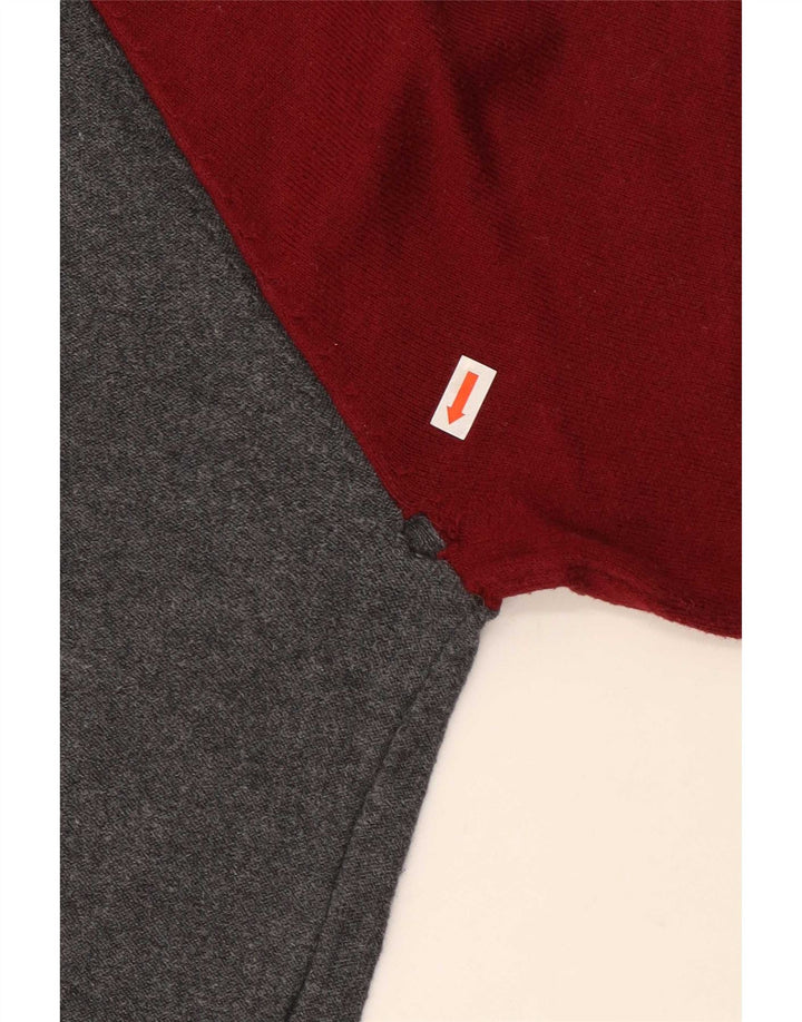 Jack Wills Pull à col rond pour homme en coton color block gris moyen