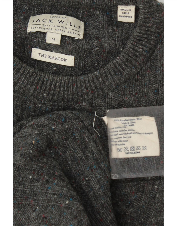 Jack Wills Pull Col Rond The Marlow Homme Gris Moyen Moucheté