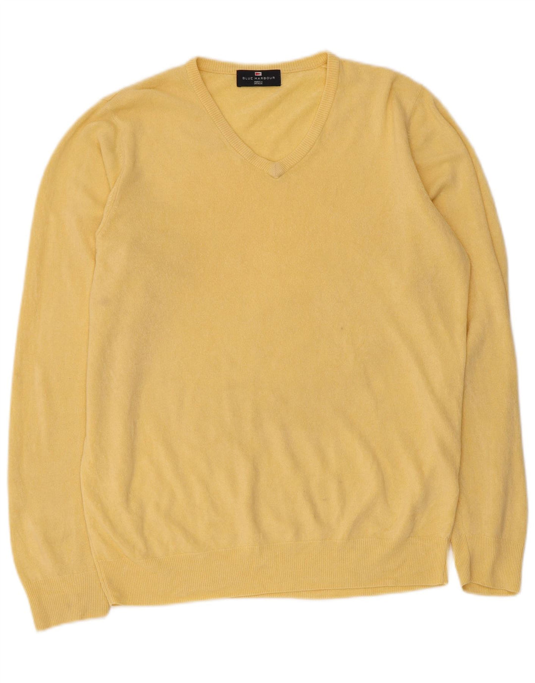 Marks & Spencer Pull Blue Harbor Col V Homme Jaune Moyen