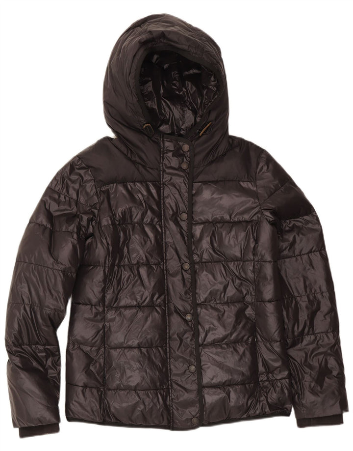 Replay Veste matelassée à capuche pour femme UK 44 Medium Noir Polyester