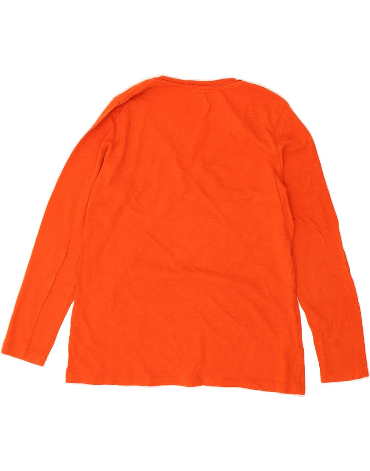 EDDIE BAUER Womens Top Long Sleeve UK 14 Medium Orange Cotton Vintage Eddie Bauer and Second-Hand Eddie Bauer from Messina Hembry 