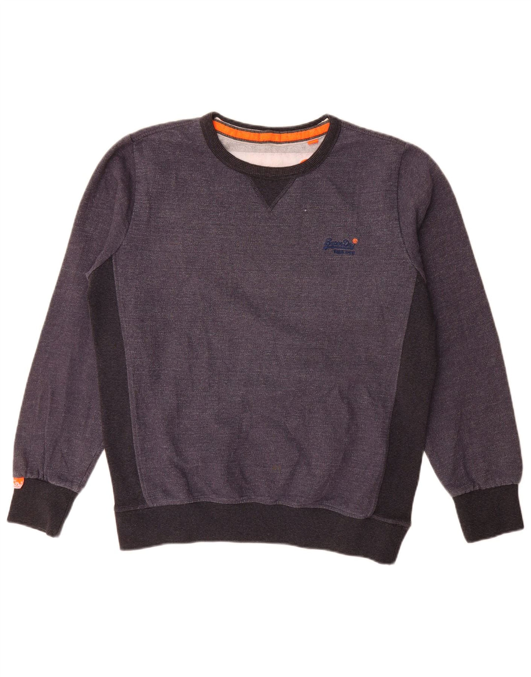 Superdry Homme Sweatshirt Jumper XL Gris Colorblock Coton