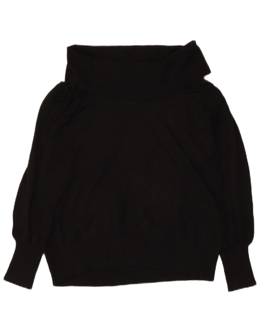 MARKS & SPENCER Pull col roulé pour femme UK 12 Noir moyen