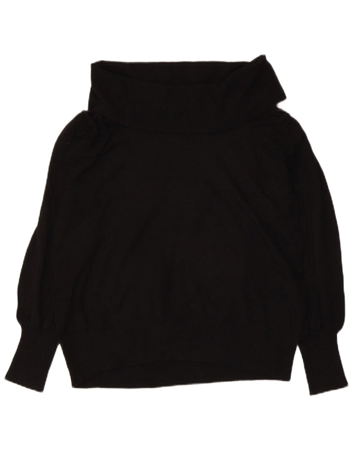 MARKS & SPENCER Pull col roulé pour femme UK 12 Noir moyen