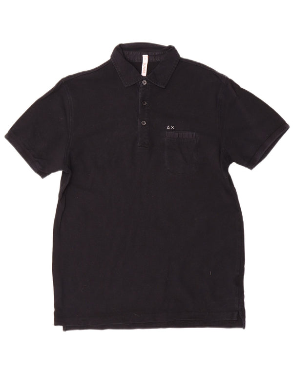 Sun68 Polo Homme Coton Noir Moyen