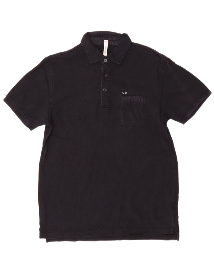 Sun68 Polo Homme Coton Noir Moyen