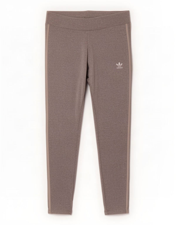 Adidas Leggings Femme UK 20 2XL Gris Moucheté Coton