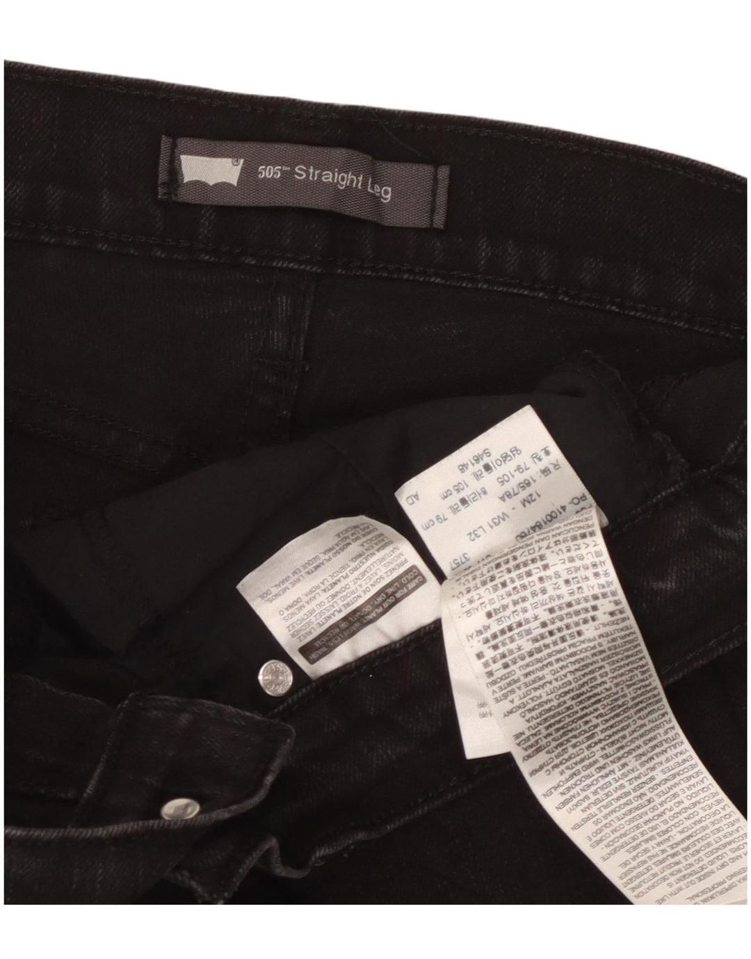 Levi's Jean Droit 505 Femme W31 L32 Noir Coton