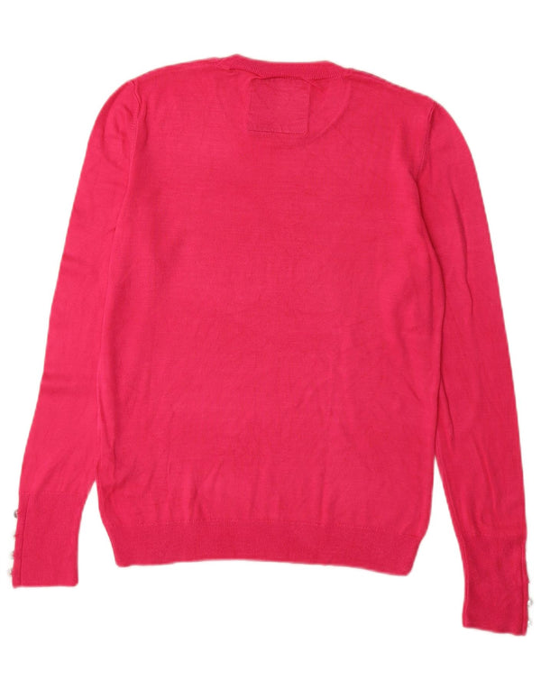 Superdry Pull ras du cou pour femme UK 10 Small Rose Viscose