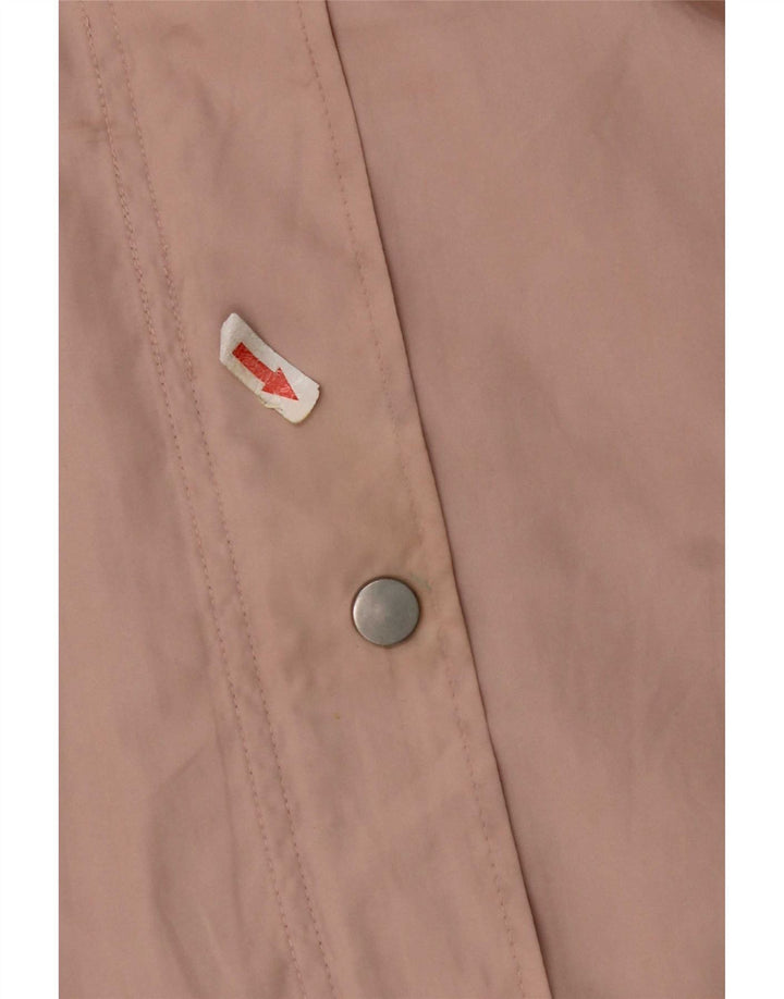 Zara Veste de pluie à capuche pour femme UK 14 Polyester rose moyen