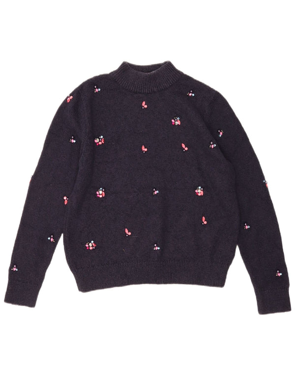 Marks & Spencer Pull col roulé pour femme UK 10 Small Bleu marine