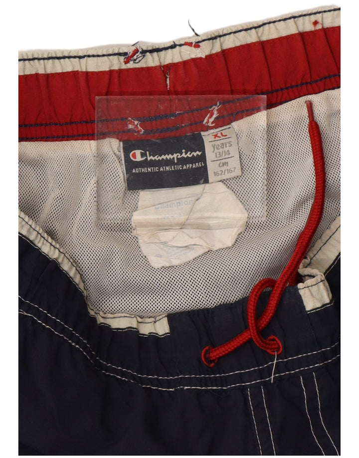 CHAMPION Short de Bain Garçon 13-14 Ans XL Bleu Marine