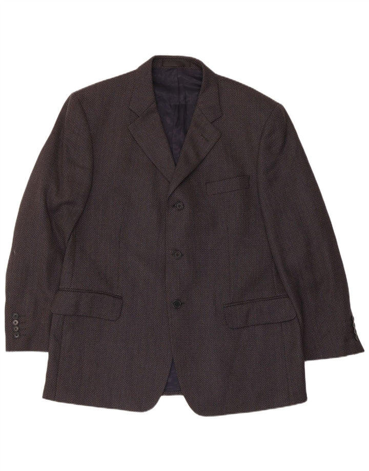 Marks & Spencer Veste blazer à 3 boutons pour homme UK 44 XL Bleu marine Laine vierge