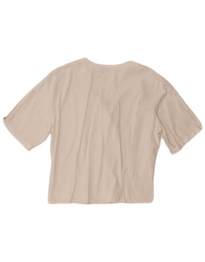 Enara Camice Chemisier croisé pour femme UK 16 Large Blanc