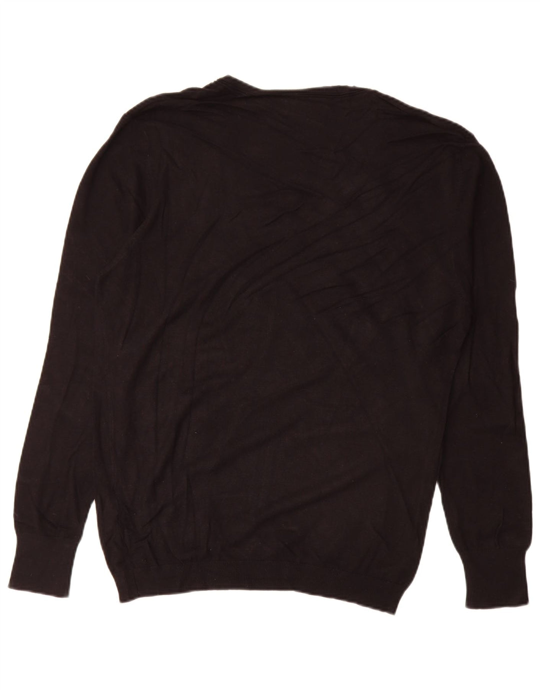 Zara Pull Col V Homme Large Noir Viscose