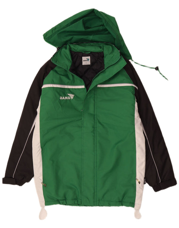 Jako Veste coupe-vent à capuche pour homme Coupe ample UK 36 Petit Vert Colorblock
