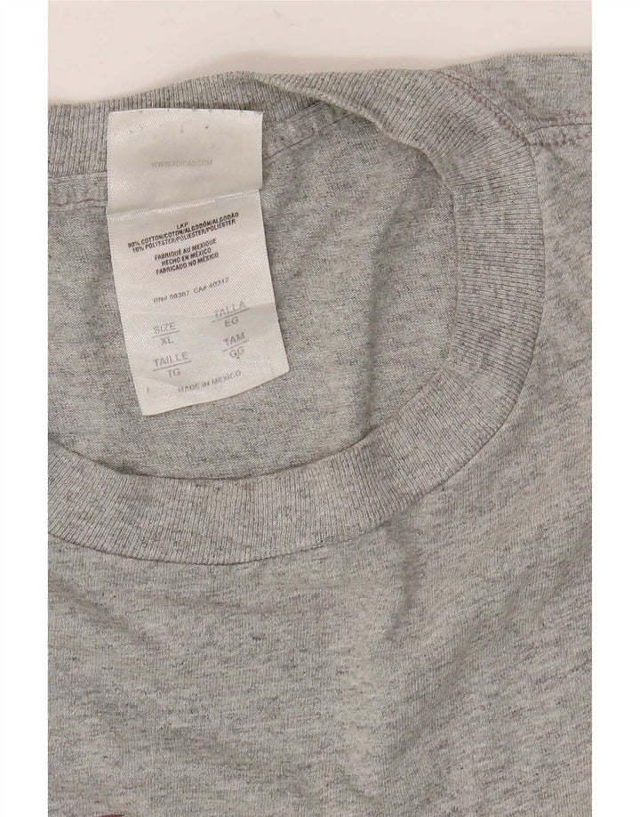 Adidas Haut graphique à manches longues pour homme XL en coton gris