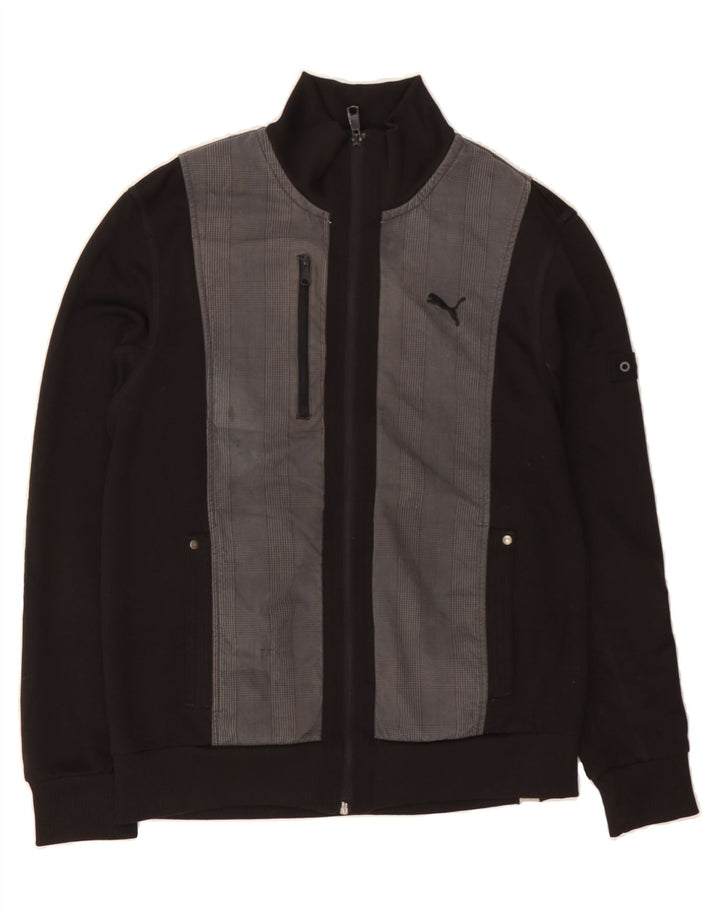 PUMA Womens Tracksuit Top Jacket UK 14 Medium Black Colourblock Polyester Vintage Puma and Second-Hand Puma from Messina Hembry 