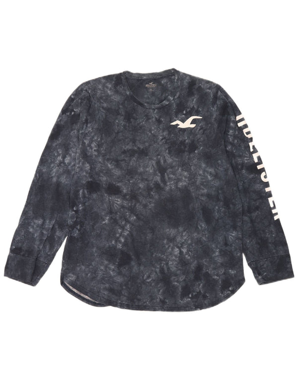 Hollister Haut graphique à manches longues pour homme XL en coton tie-dye noir