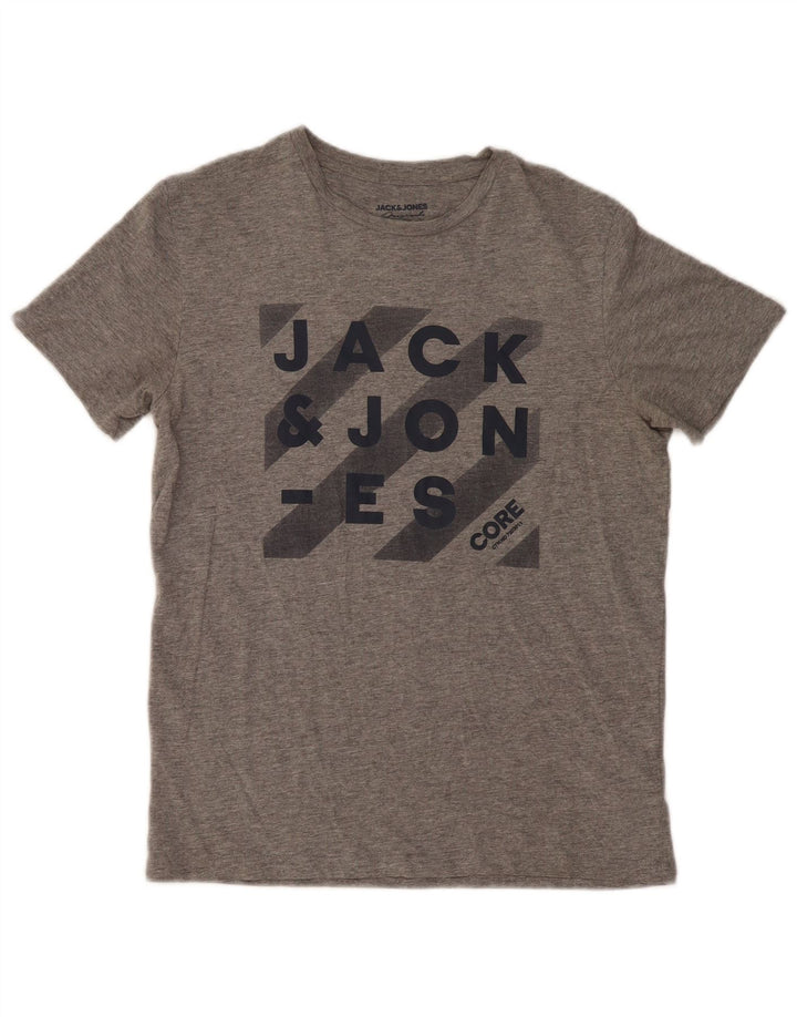 Jack & Jones T-Shirt Graphique Homme Gris Moyen Coton