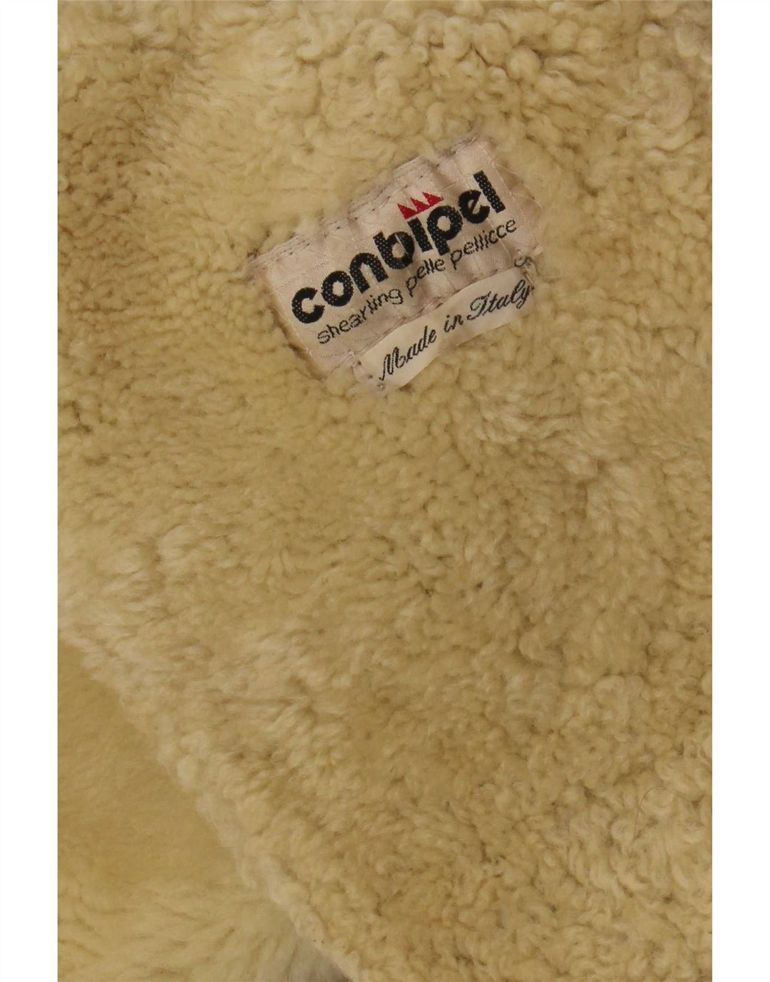 Conbipel Veste à capuche en peau de mouton pour femme UK 16 Large Beige