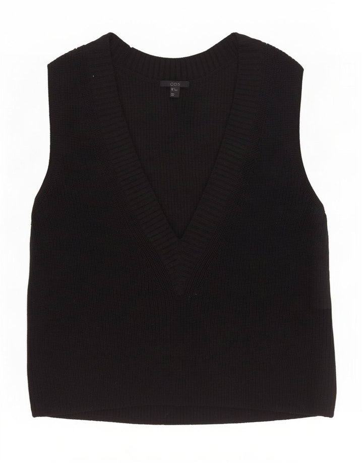 Cos Débardeur surdimensionné pour femme UK 10 Petite laine noire