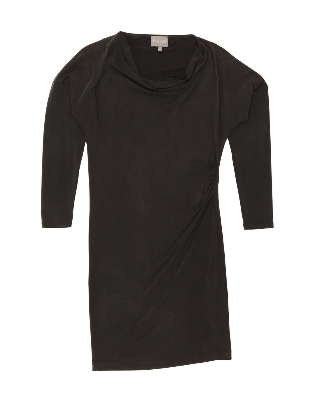 PHASE EIGHT Womens Long Sleeve Tunic Dress UK 8 Small Black Cupro Vintage Phase Eight and Second-Hand Phase Eight from Messina Hembry 