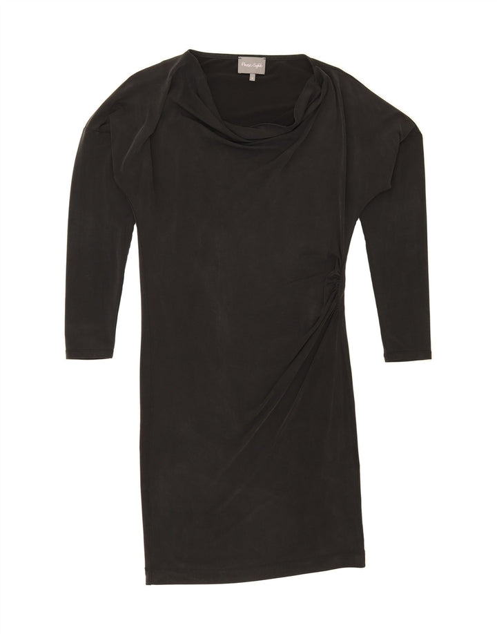 PHASE EIGHT Womens Long Sleeve Tunic Dress UK 8 Small Black Cupro Vintage Phase Eight and Second-Hand Phase Eight from Messina Hembry 