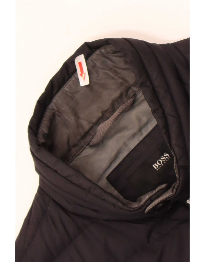 Hugo Boss Veste matelassée pour homme EU 50 Large Noir Polyamide