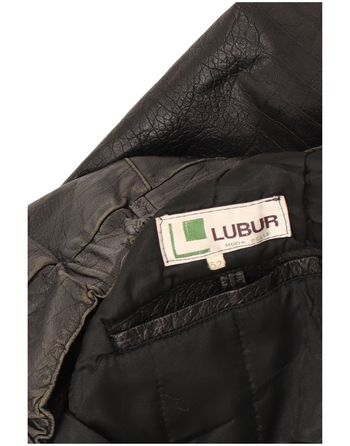 Veste en cuir homme vintage IT 52 XL Cuir noir