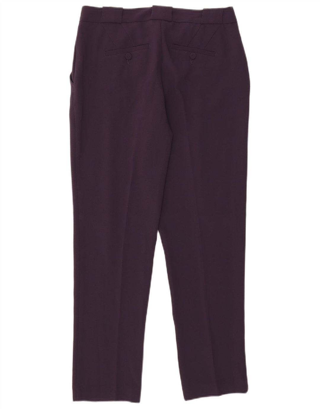 Benetton Pantalon Chino Slim Femme IT 42 Medium W30 L28 Violet Polyester