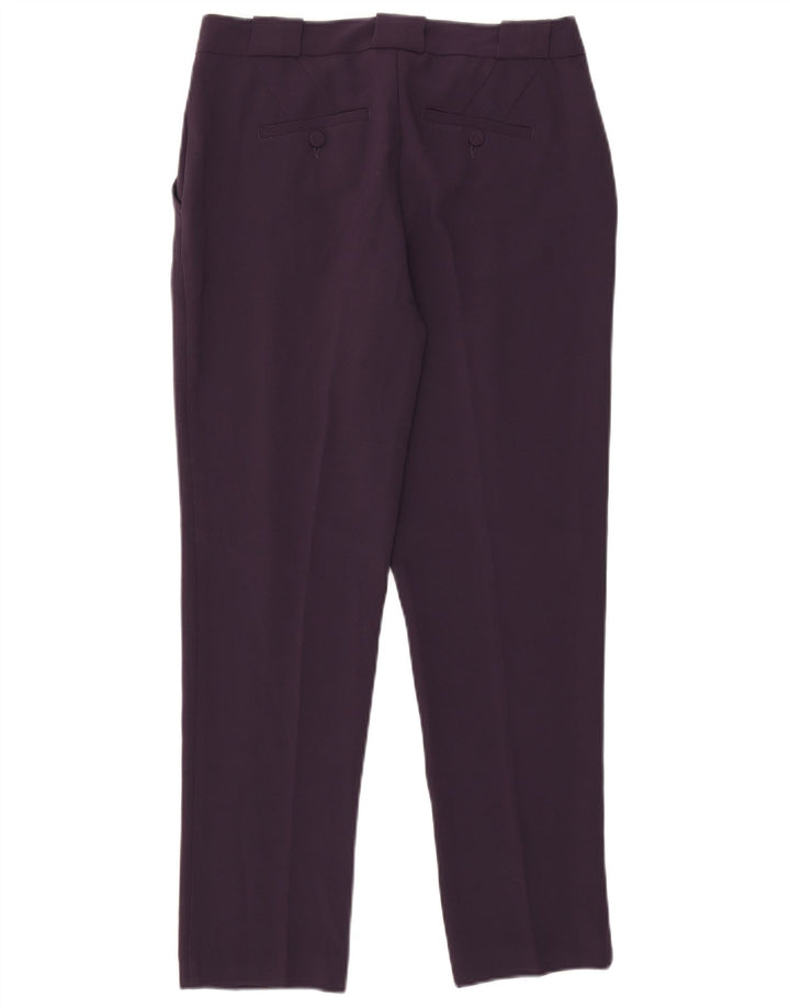 Benetton Pantalon Chino Slim Femme IT 42 Medium W30 L28 Violet Polyester