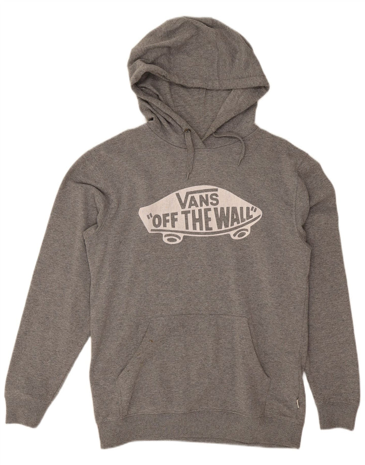 Vans Pull à capuche graphique pour homme Petit gris Coton