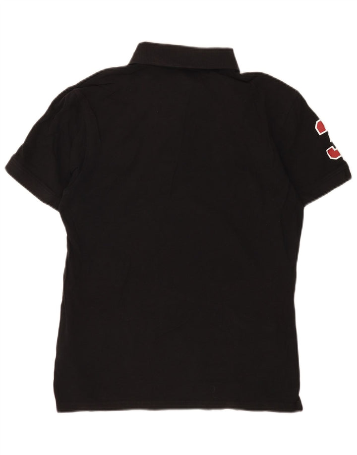 Polo Graphique Homme Petit Coton Noir