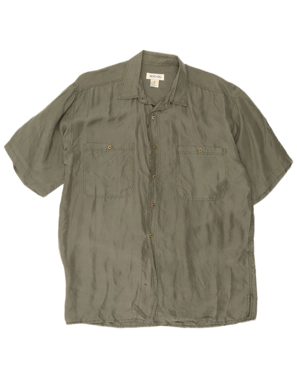 Chemise à Manches Courtes Homme Bogari Soie Kaki Moyen