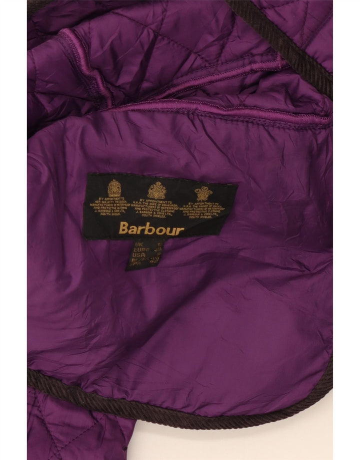 Veste matelassée Barbour pour femme UK 12 Polyester color block violet moyen