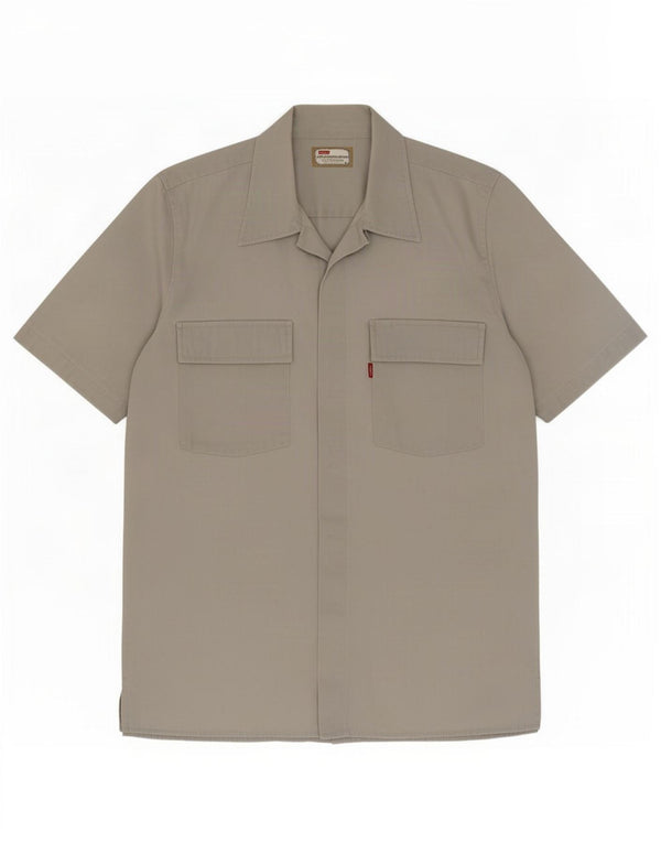 Levi's Chemise à Manches Courtes Homme Gris Moyen Coton