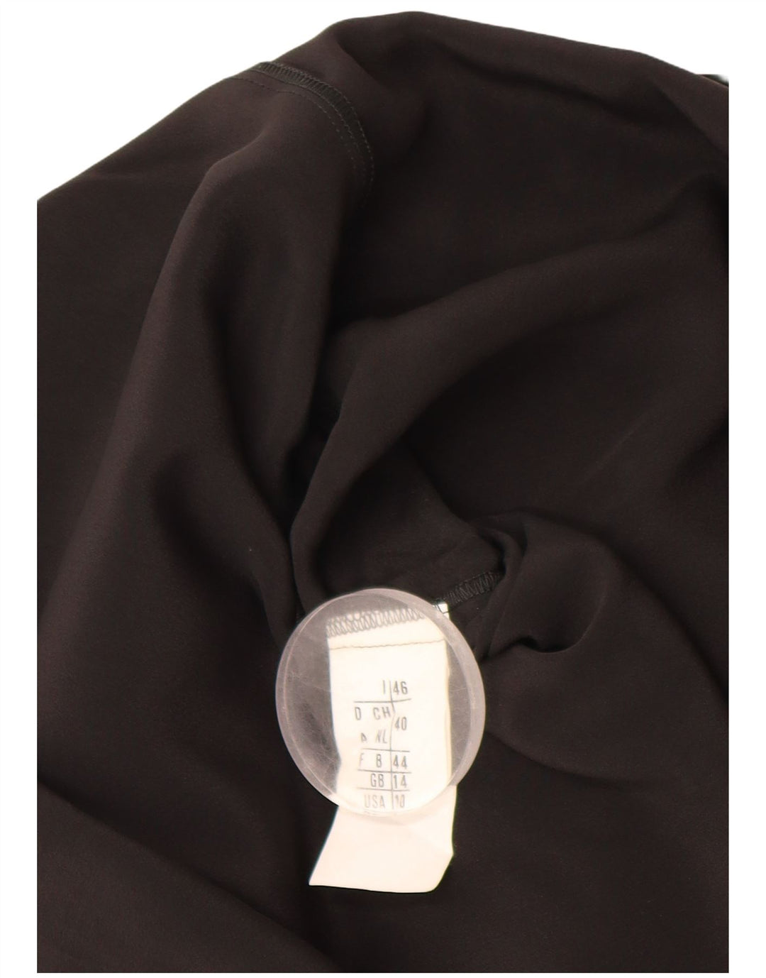 FERRE Chemisier Femme UK 14 Acétate Colorblock Noir Moyen
