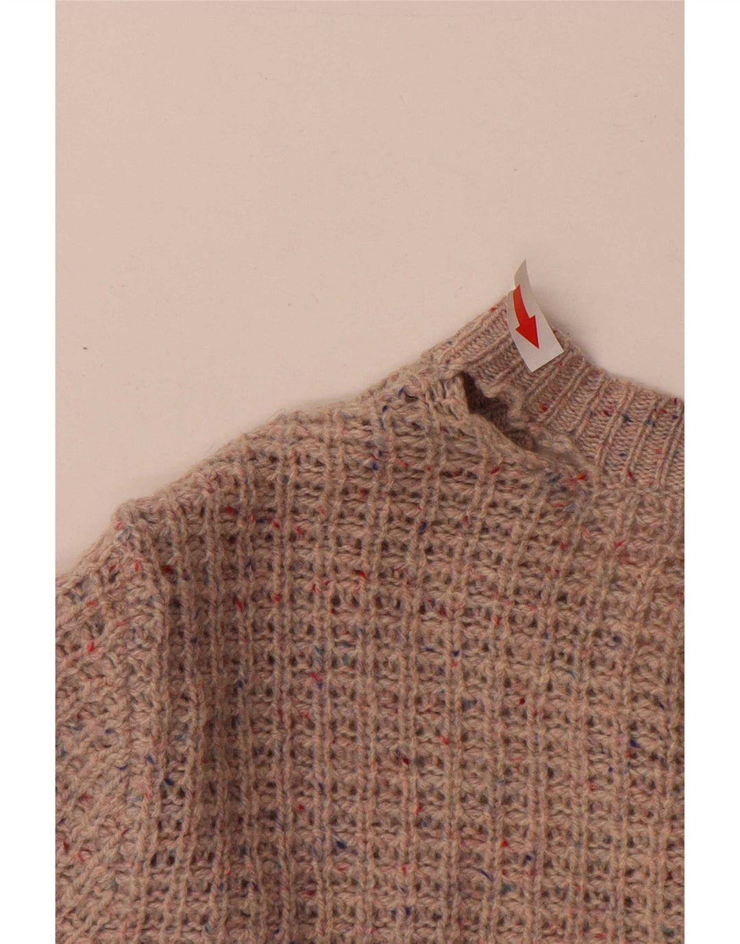 Marks & Spencer Pull Cardigan Femme UK 14 Grande Laine Mouchetée Grise