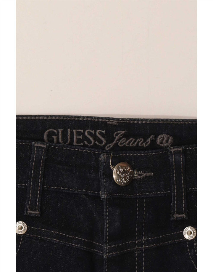 Guess Femme Jupe En Jean W28 Bleu Marine Moyen Coton