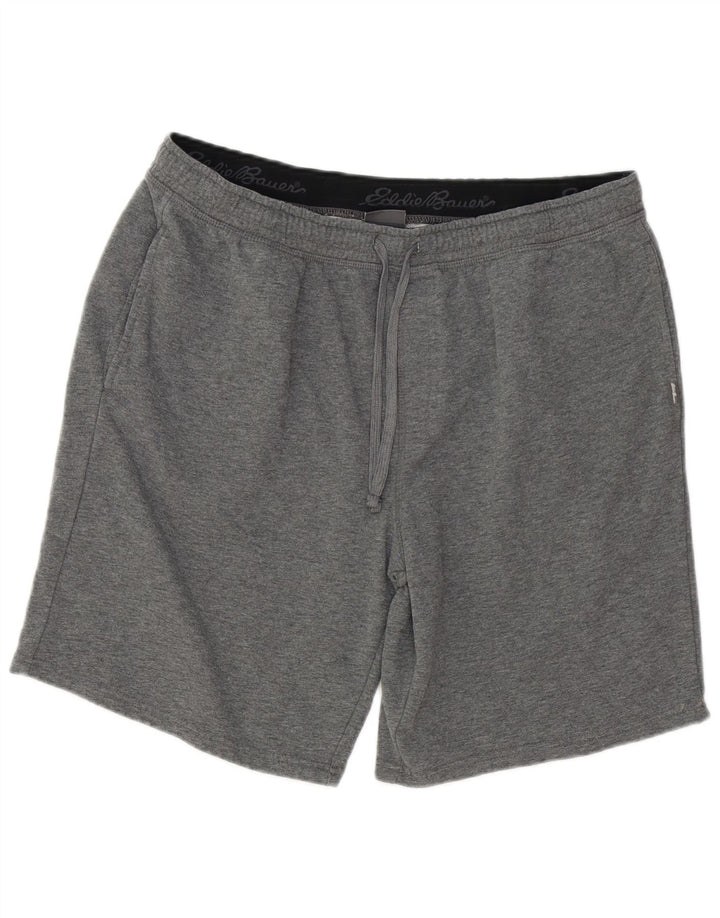Eddie Bauer Short de sport pour homme XL en coton moucheté gris