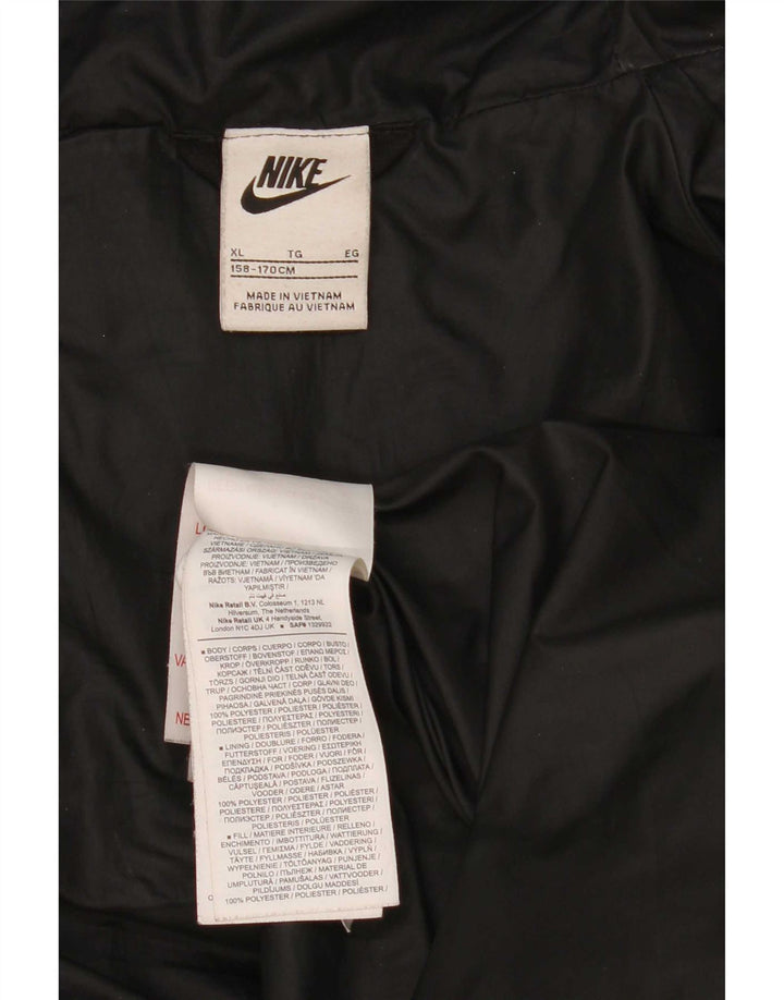 Nike Veste matelassée à capuche pour garçon 13-14 ans XL Noir Polyester