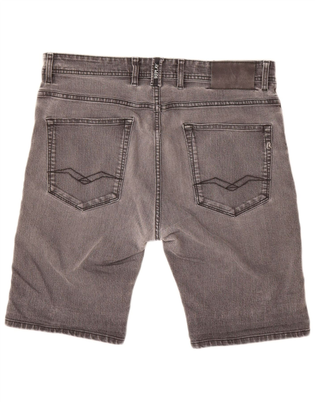 REPLAY Short en Jean Homme W34 Large Gris Coton